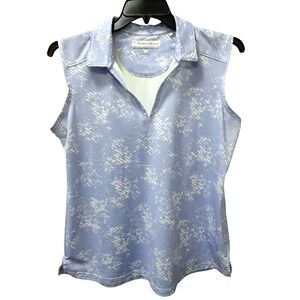Pebble Beach Women's Golf Polo Shirt Sleeveless Dry-Luxe Performance Top L‎